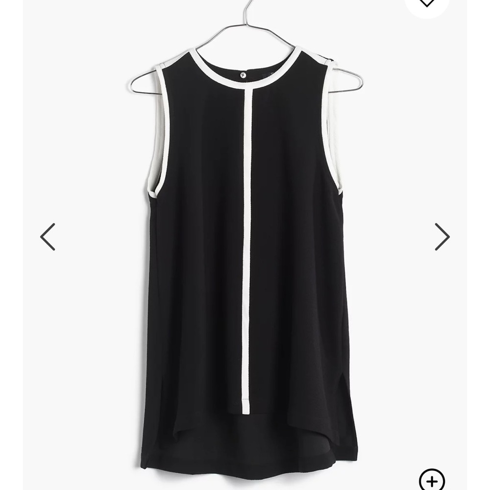 Madewell | Black Crepe Canal Sleeveless Tank top